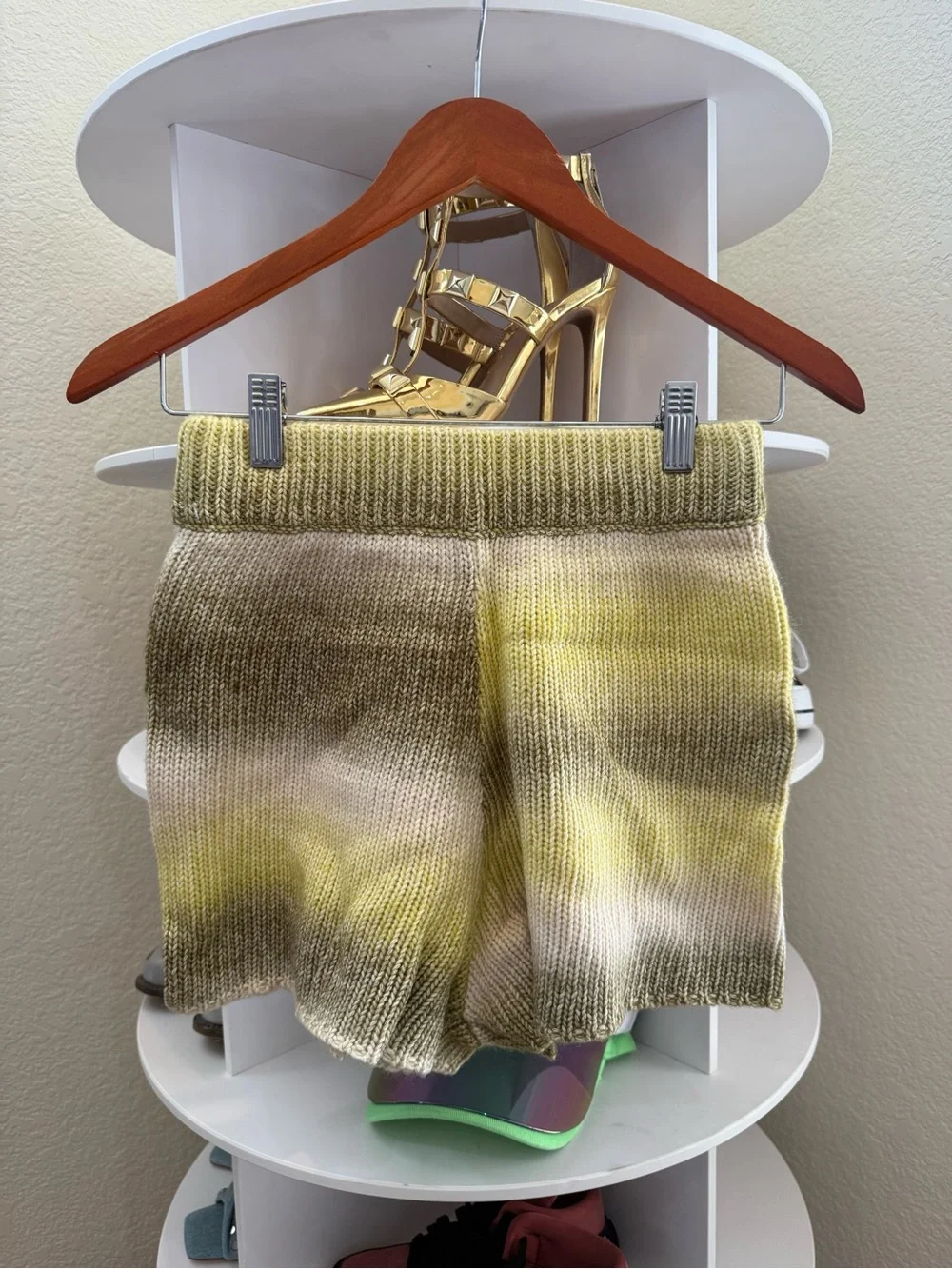 Something Navy Poppy Ombre Knit Shorts Yellow XS BNWT!!